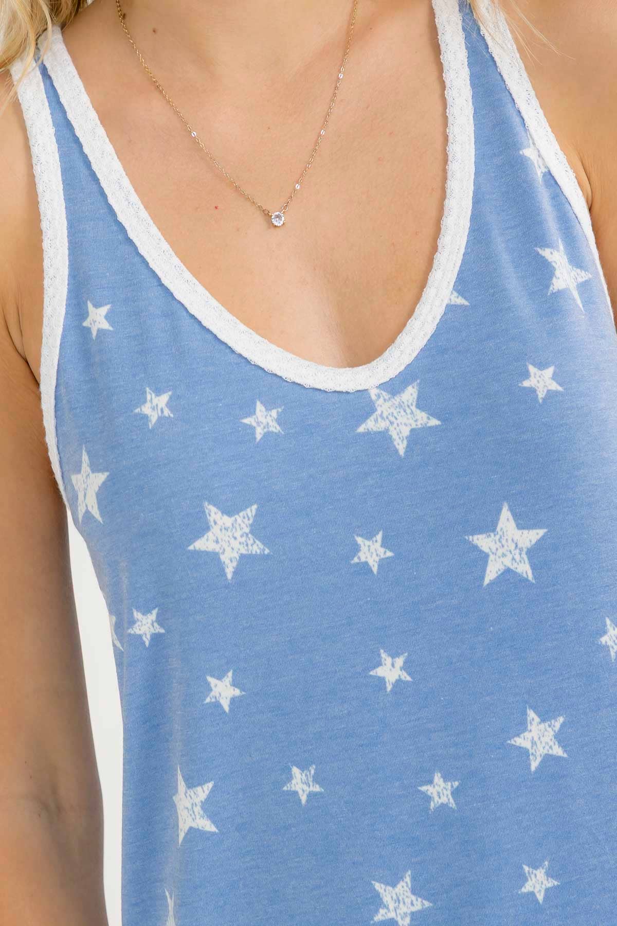 Star Trim Detail Tank Top