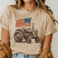 Patriotic Country Tractor Flag Graphic Tee