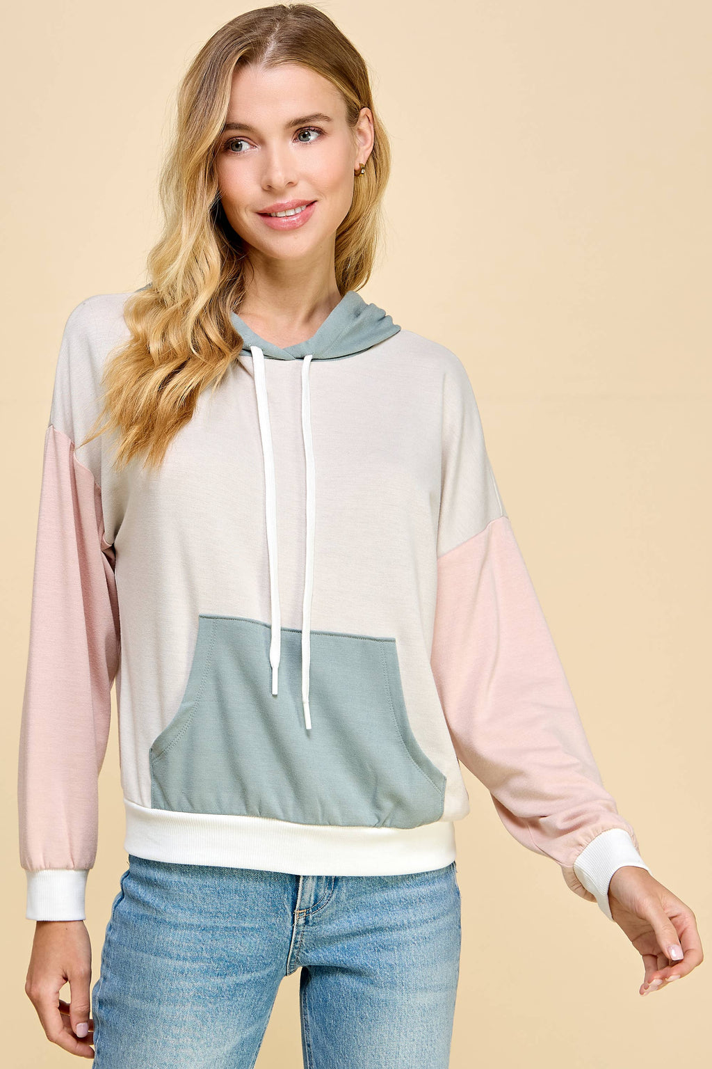 Long Sleeve Hoodie With Kangaroo Pocket