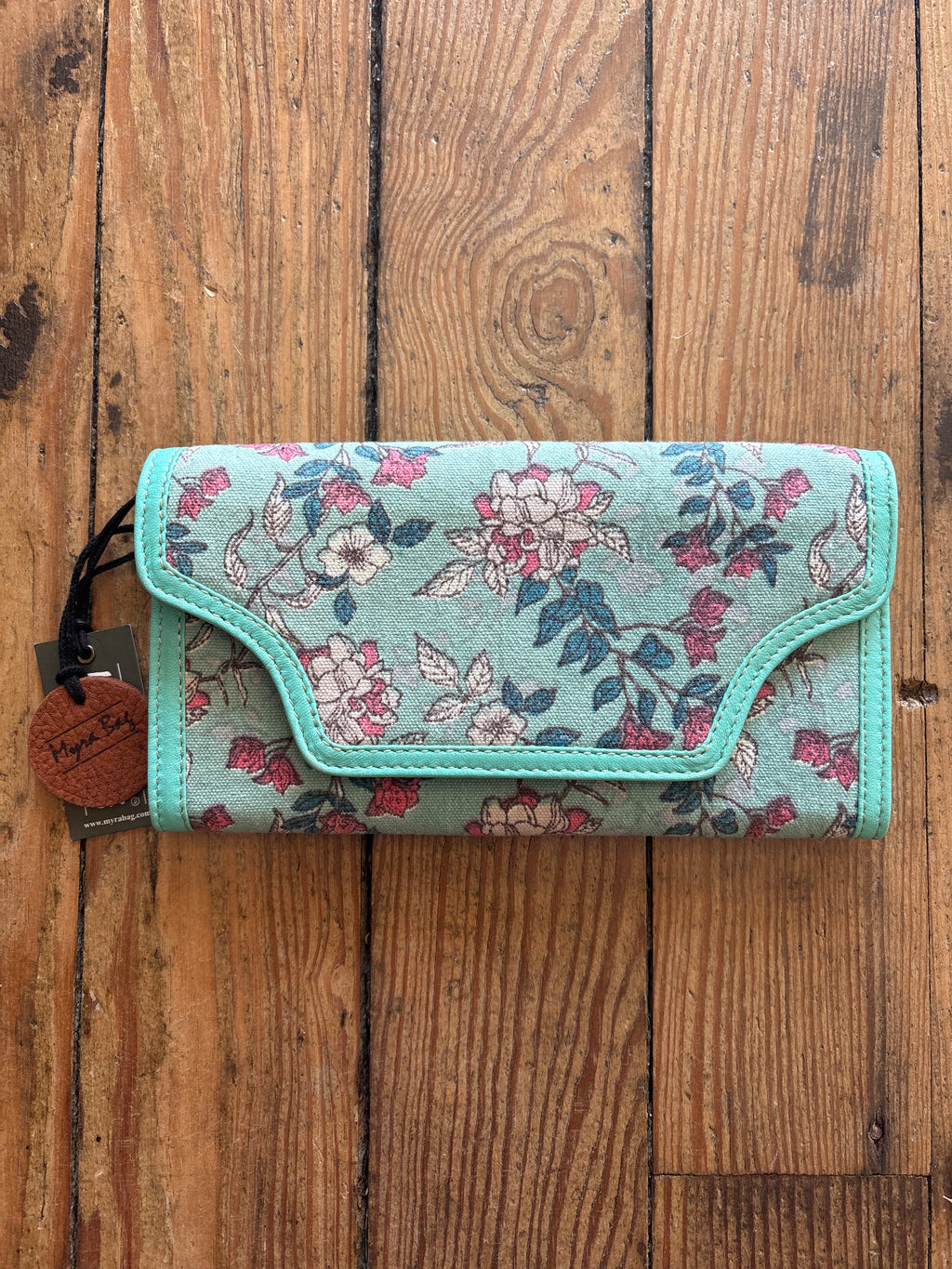 Myra Mehlee Joe Teal Floral Wallet