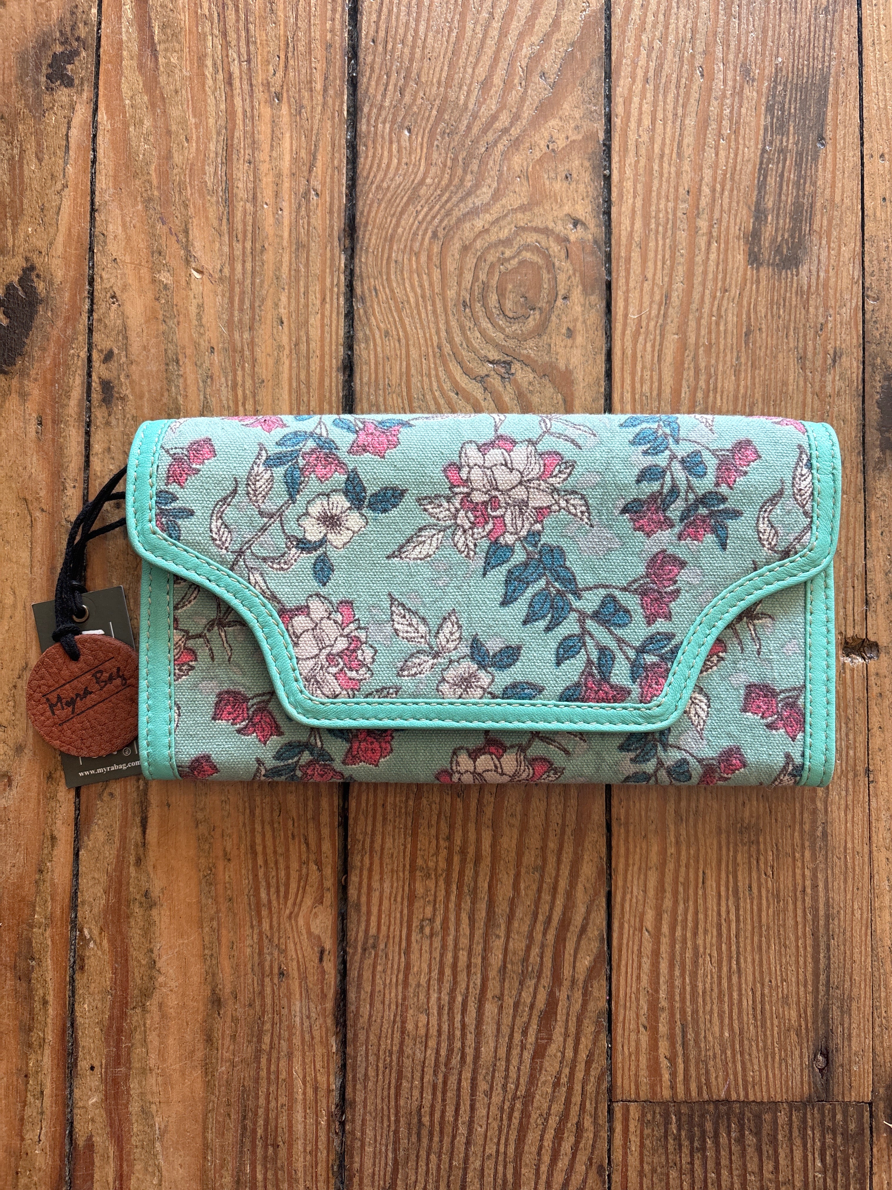 Myra Mehlee Joe Teal Floral Wallet