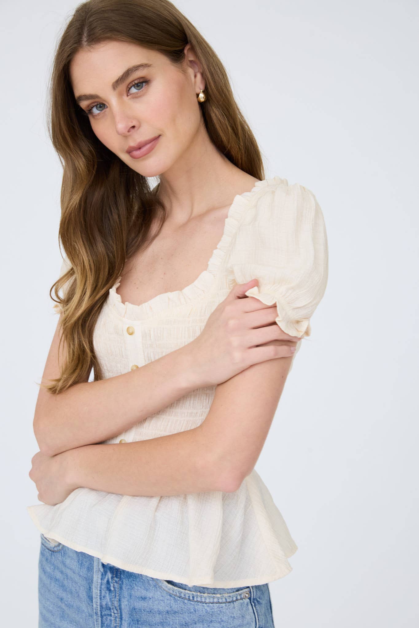 Ruffle Detail Top