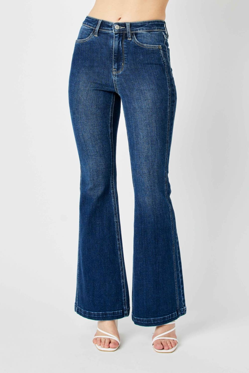 Plus Judy Blue High Waisted Angled Side Seam Flare