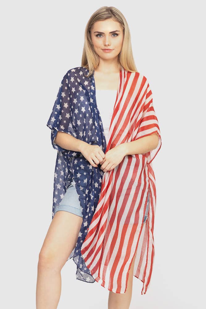 American Flag Summer Summer Kimono