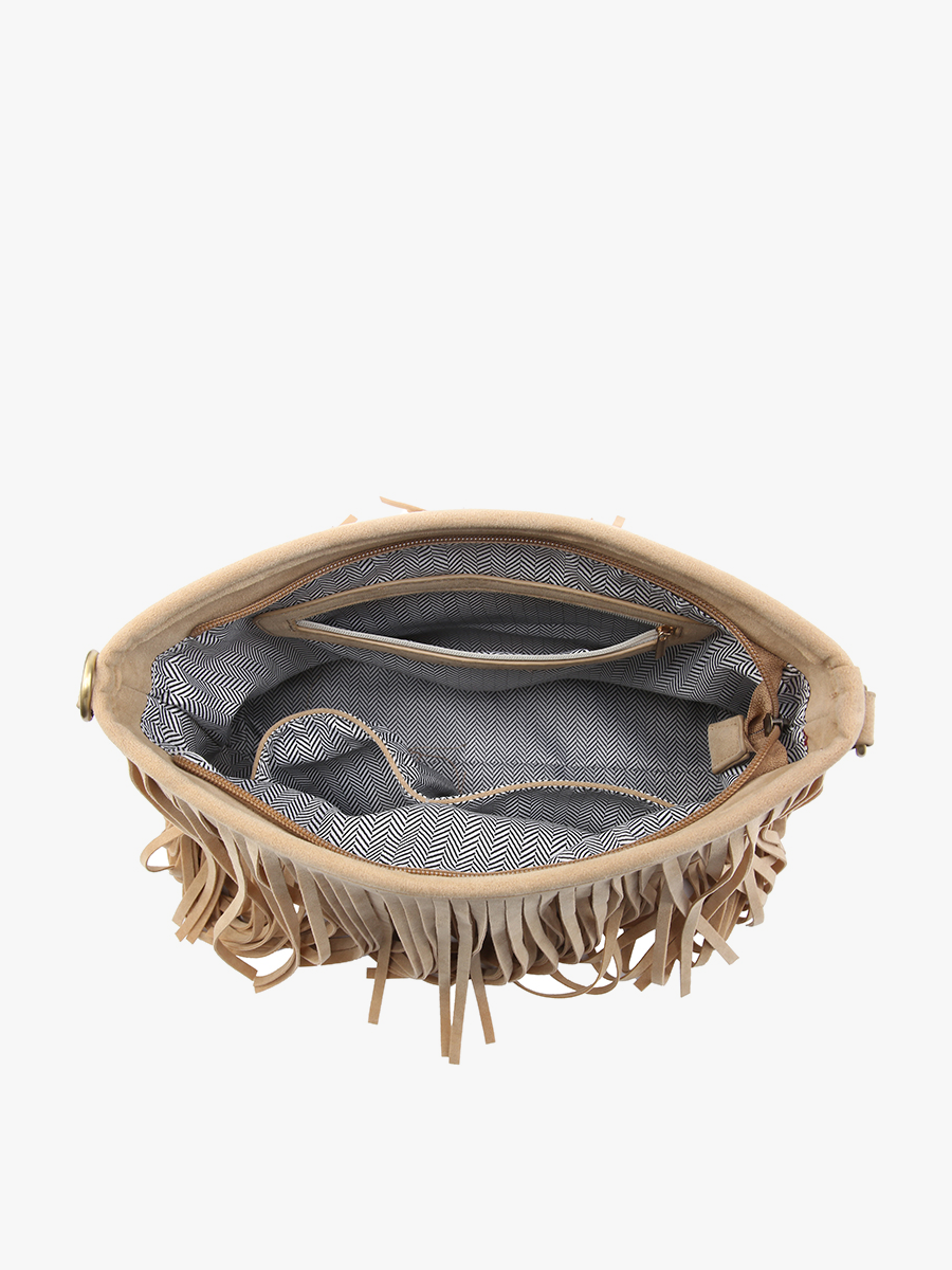 Suede Fringe Crossbody