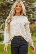 Leopard Ruffle Sweatshirt