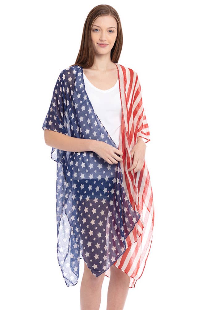 American Flag Summer Summer Kimono