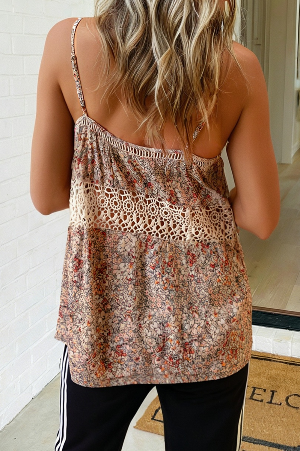 Floral Lace Crochet Tank Top