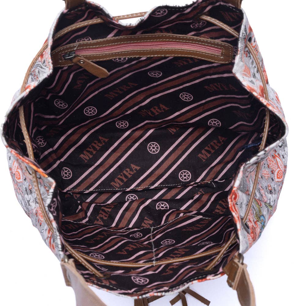Southern Bloom Cotton & Leather Bucket Bag Variant Combo