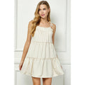 Playful Tiered Mini Dress With Shoulder Ties