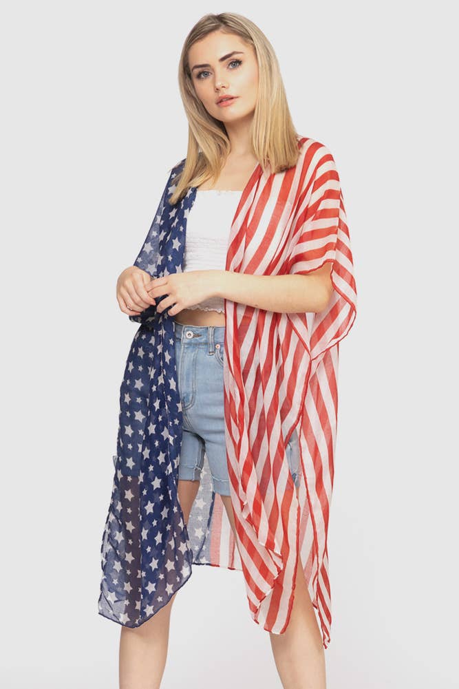 American Flag Summer Summer Kimono
