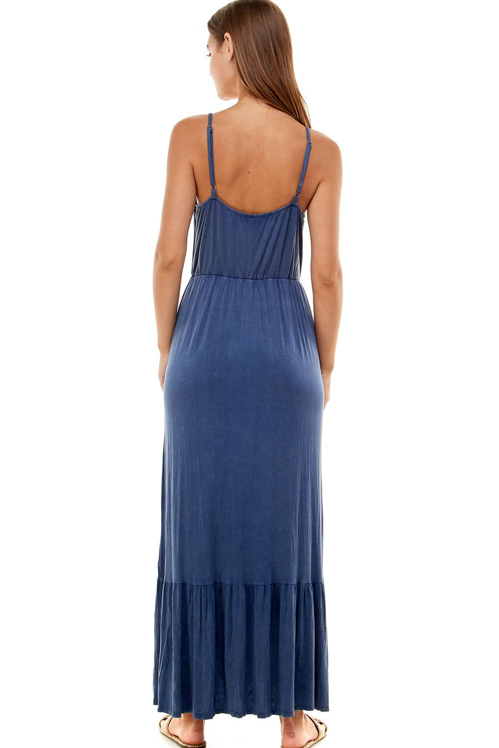 Mineral Wash Straps Maxi Dress