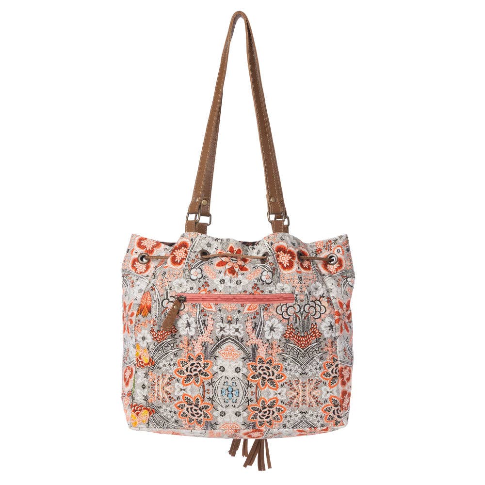 Southern Bloom Cotton & Leather Bucket Bag Variant Combo
