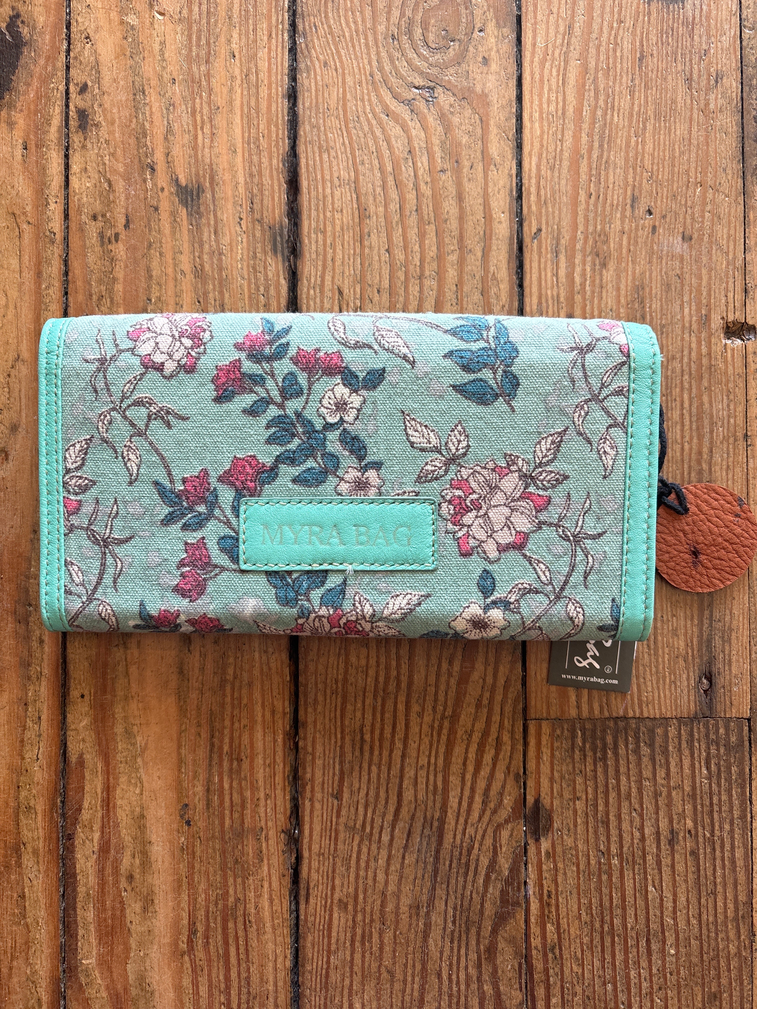 Myra Mehlee Joe Teal Floral Wallet