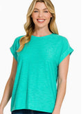 Slub Cuffed Sleeve Top
