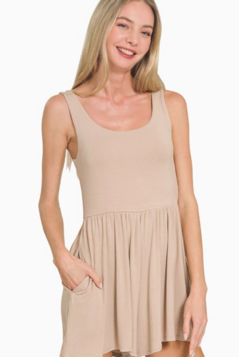 Double Layered Tank Romper