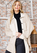 Plus Solid Reverse Shacket