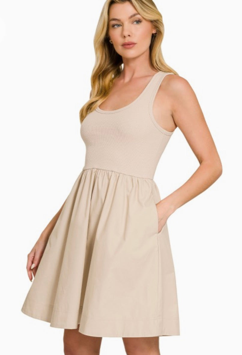 Knit and Woven Dress