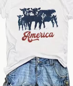 White America Cow T-Shirt