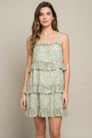 Tiered Floral Dress