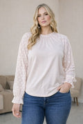 Woven and Knit Mixed Top