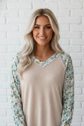 Floral Patchwork Long Sleeve Top