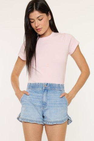 Kancan High-Rise Ruffle Trim Shorts