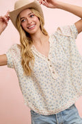 Crinkle Blouse Top