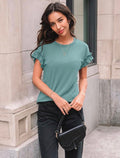 Casual Ruffle Sleeved Top