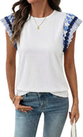 Boho Floral Trim Top