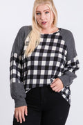 Plus Size Plaid Top