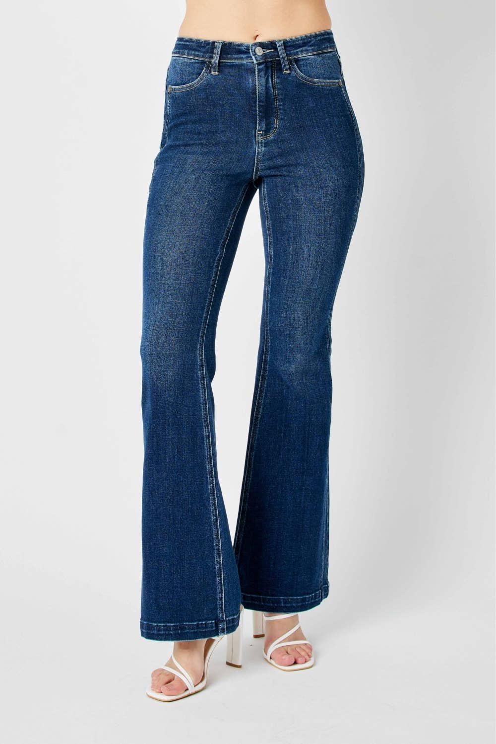 Judy Blue High Waisted Angled Side Seam Detail Flare