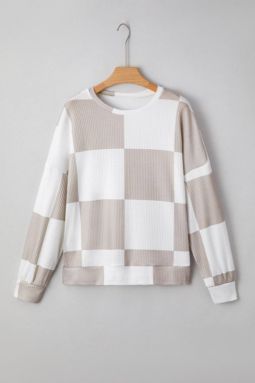 Checker Knit Top