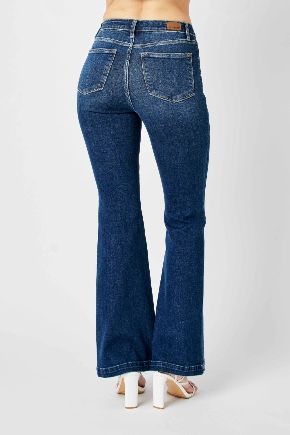 Plus Judy Blue High Waisted Angled Side Seam Flare