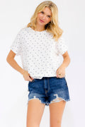 Polka Dot Banded Top