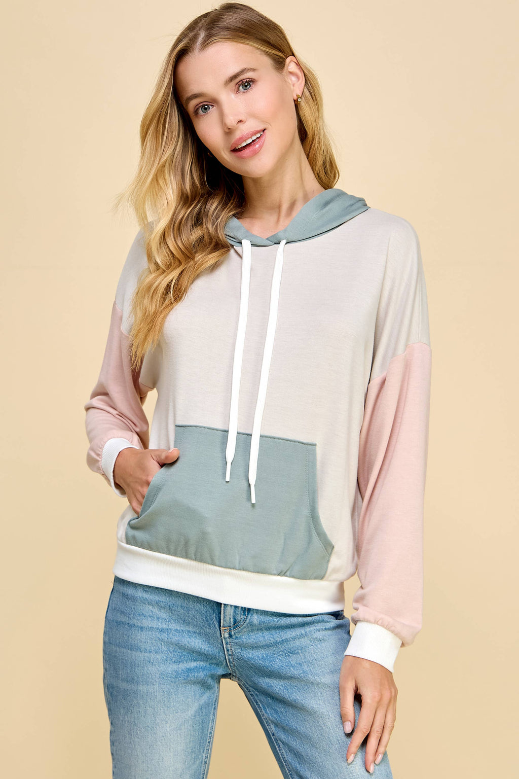 Long Sleeve Hoodie With Kangaroo Pocket