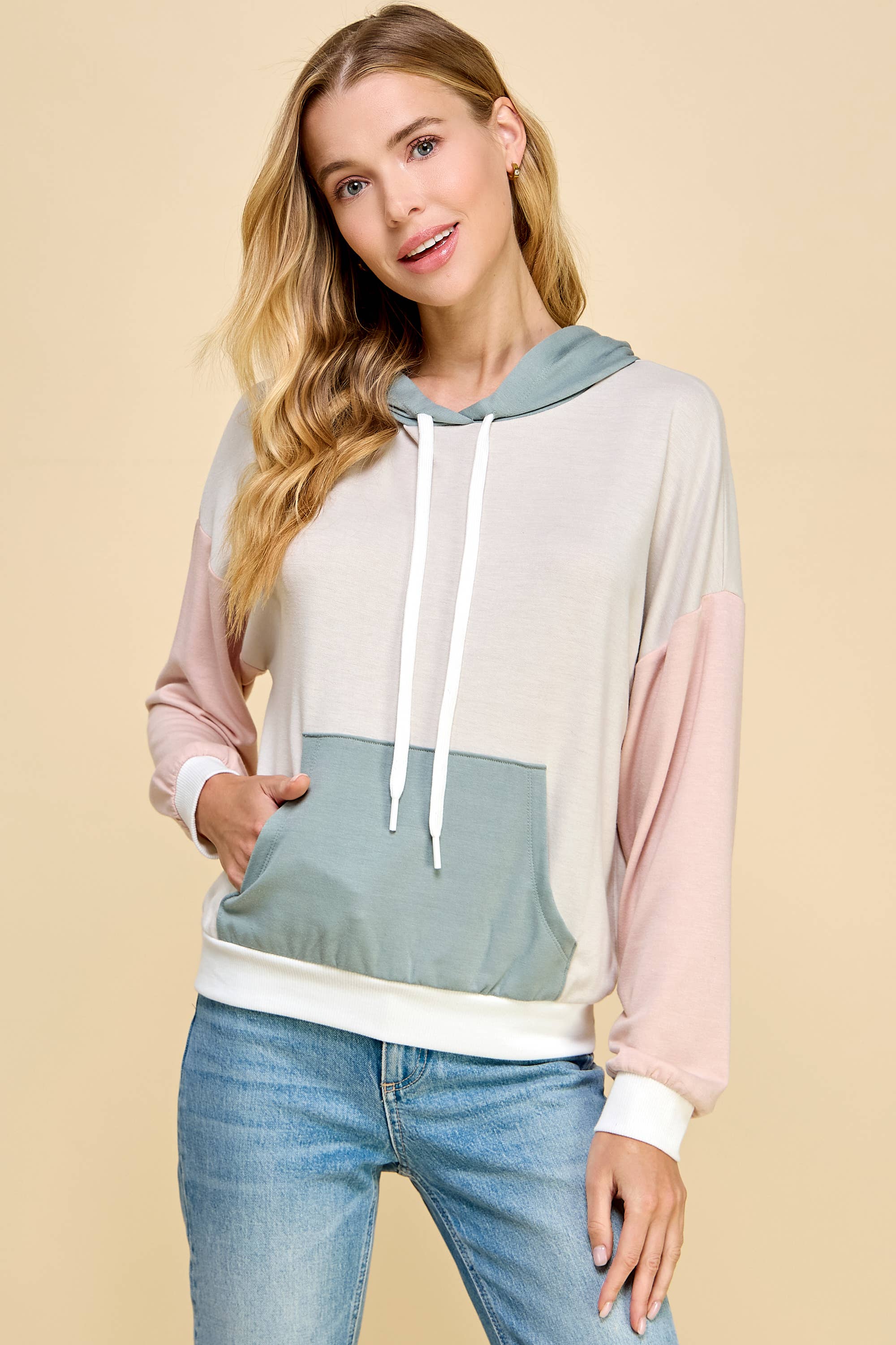 Long Sleeve Hoodie With Kangaroo Pocket