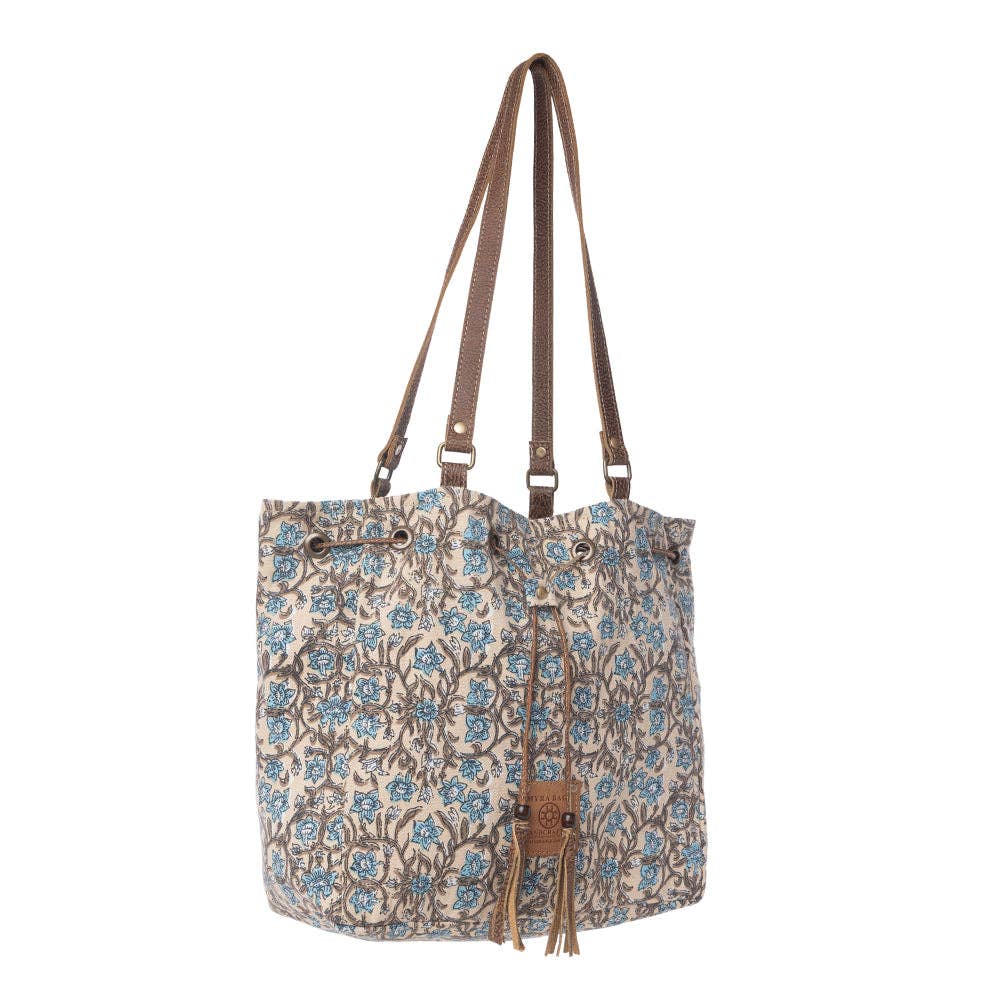 Southern Bloom Cotton & Leather Bucket Bag Variant Combo