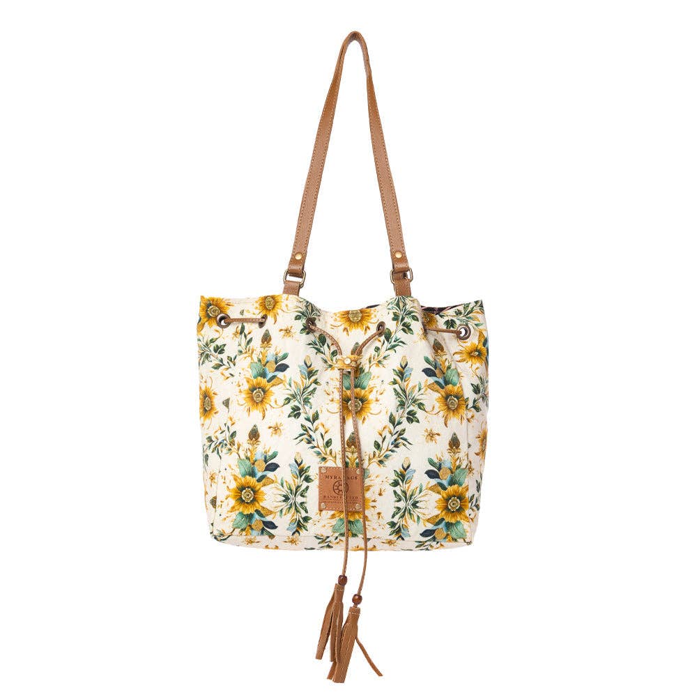 Southern Bloom Cotton & Leather Bucket Bag Variant Combo