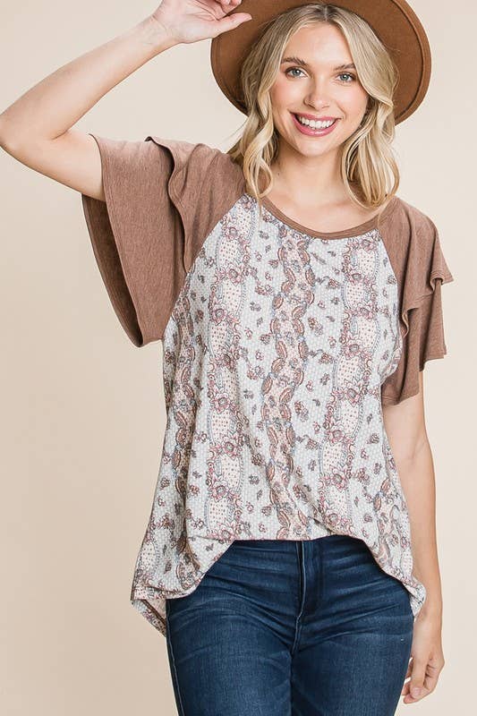 Tiered Sleeves Fashion Top