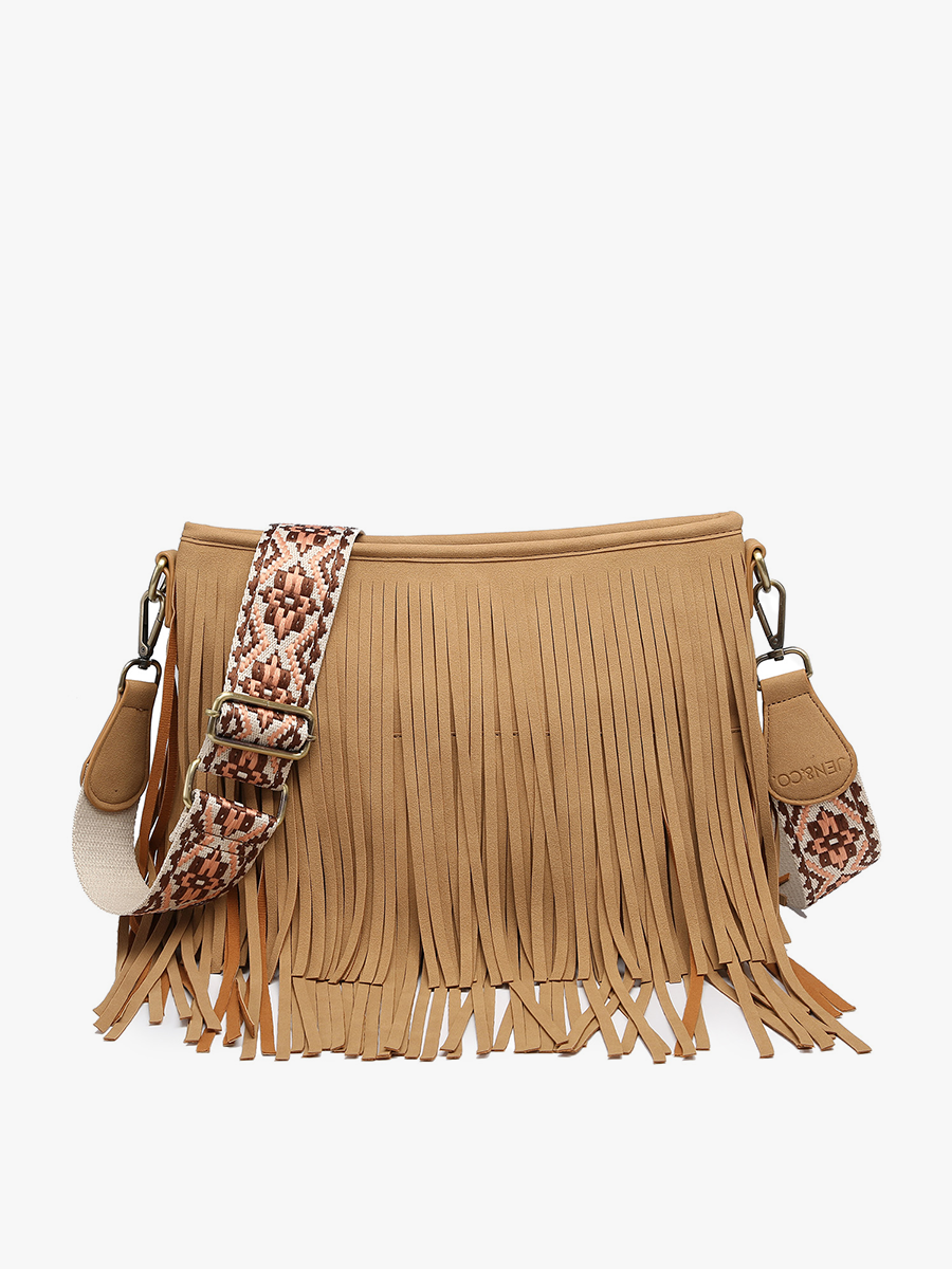 Suede Fringe Crossbody