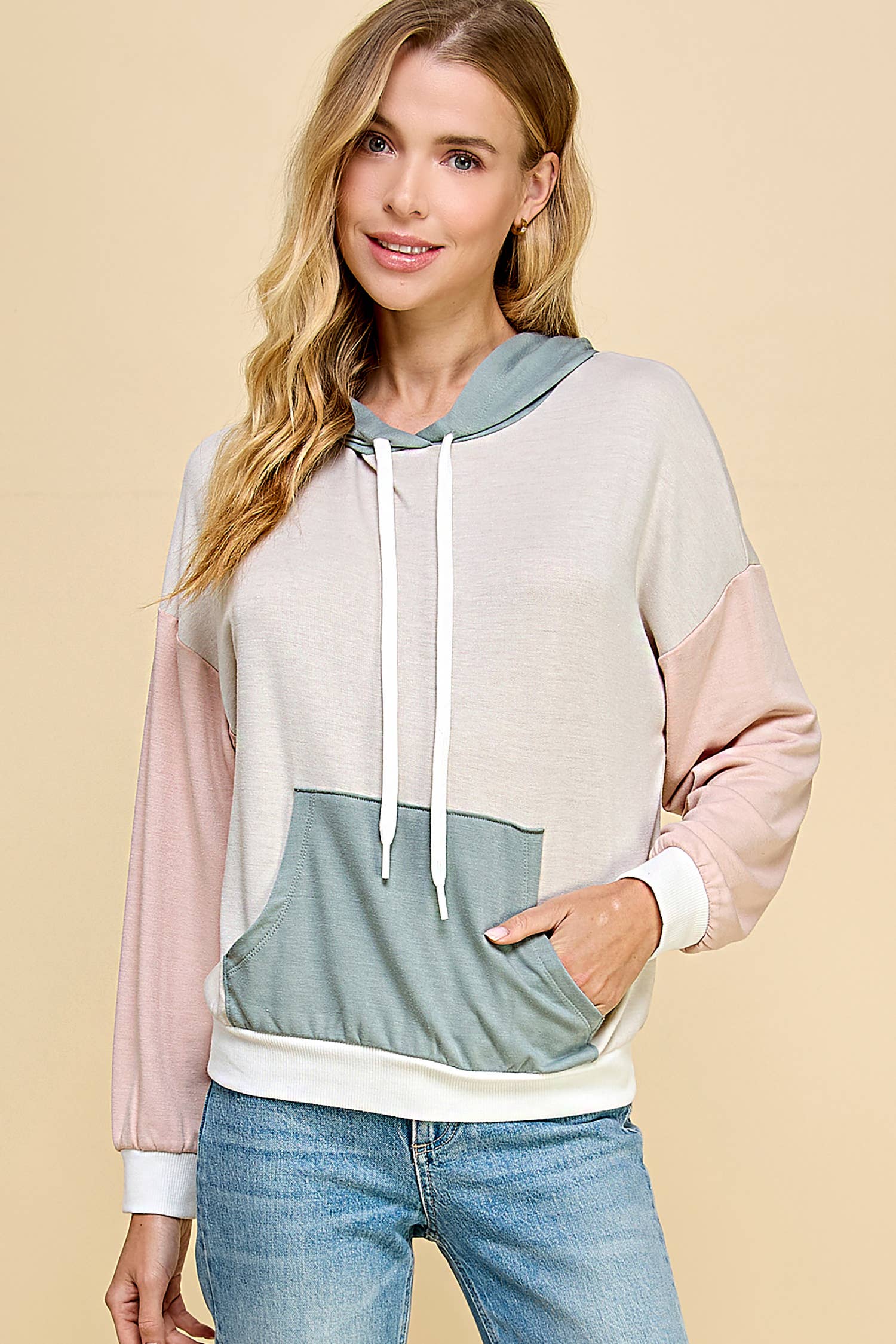 Long Sleeve Hoodie With Kangaroo Pocket