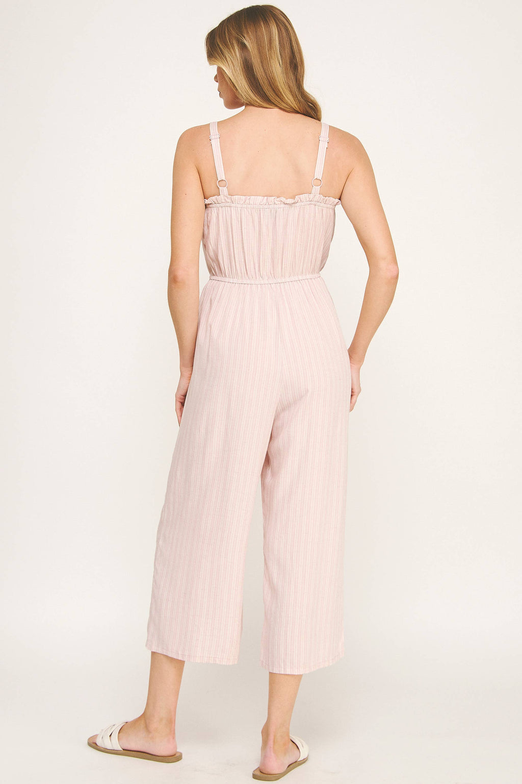 Classic Buttoned Gaucho Jumpsuit