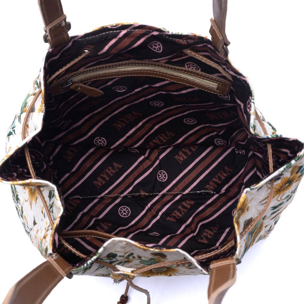 Southern Bloom Cotton & Leather Bucket Bag Variant Combo