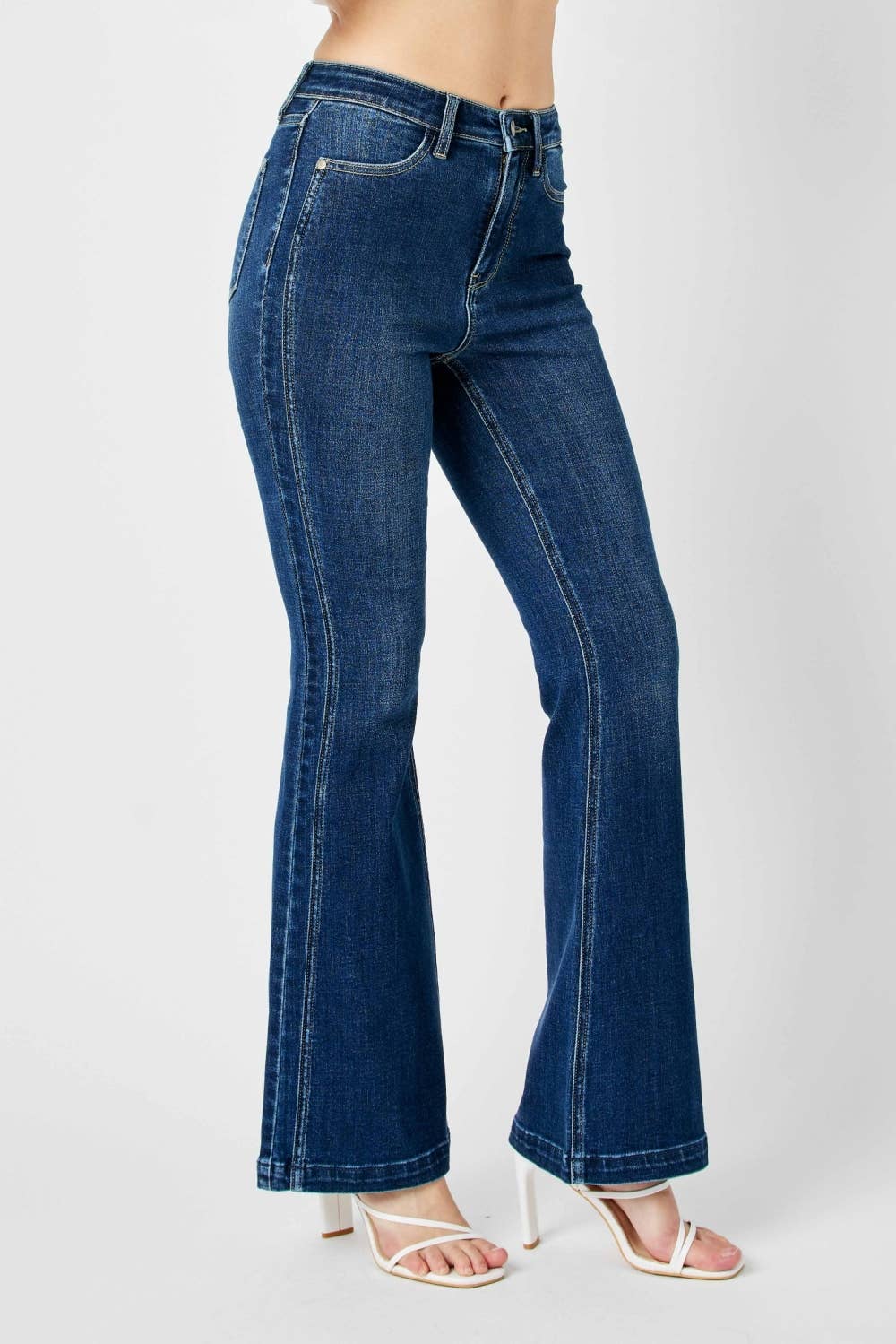 Judy Blue High Waisted Angled Side Seam Detail Flare