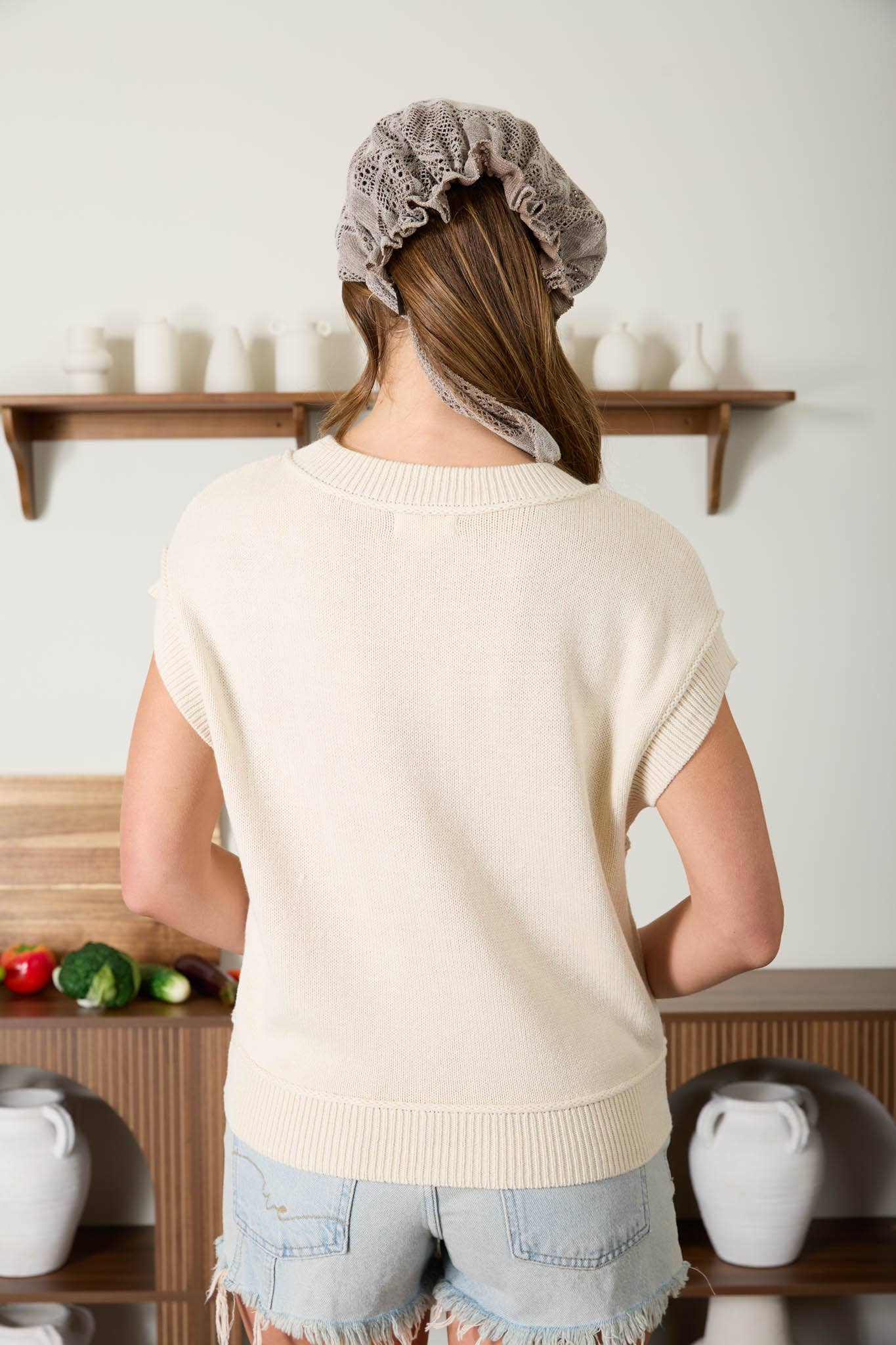 Short Sleeve Button Down Cardigan