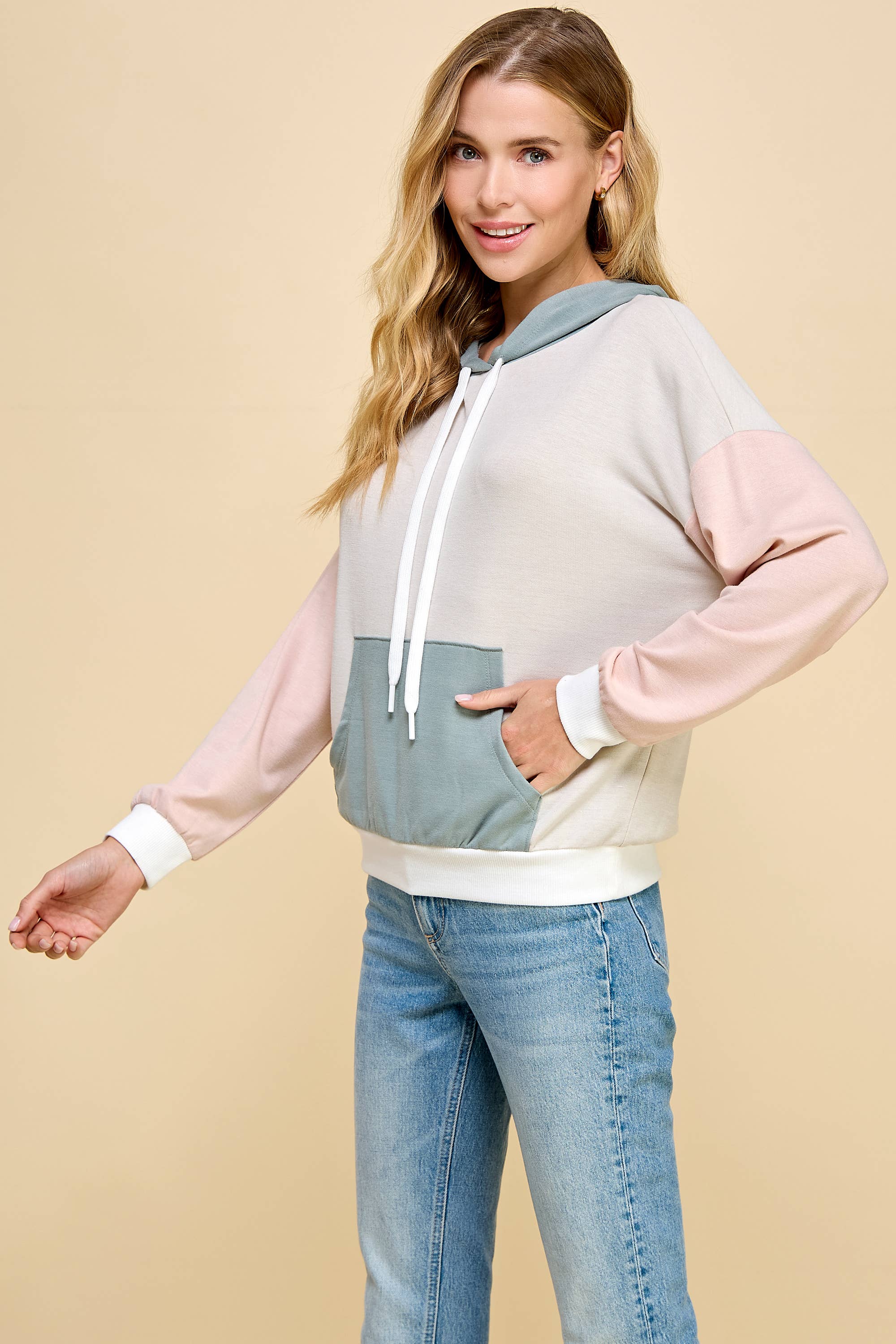 Long Sleeve Hoodie With Kangaroo Pocket