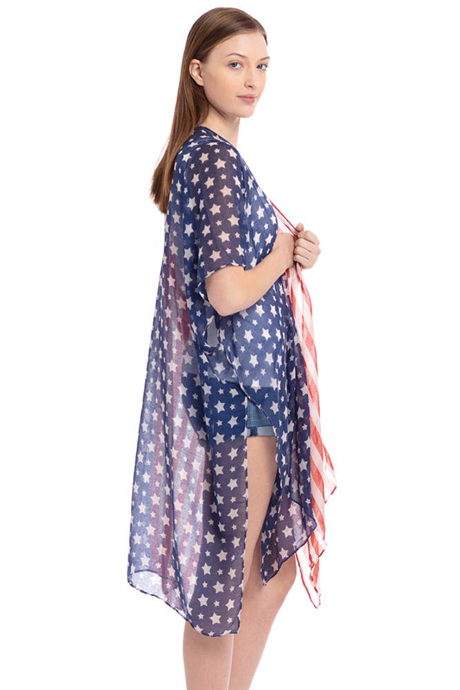 American Flag Summer Summer Kimono