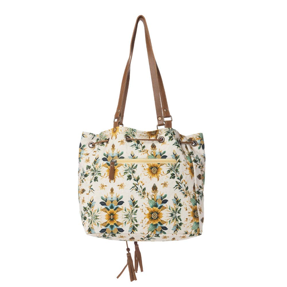 Southern Bloom Cotton & Leather Bucket Bag Variant Combo