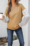 Patchwork Ruffle Crewneck